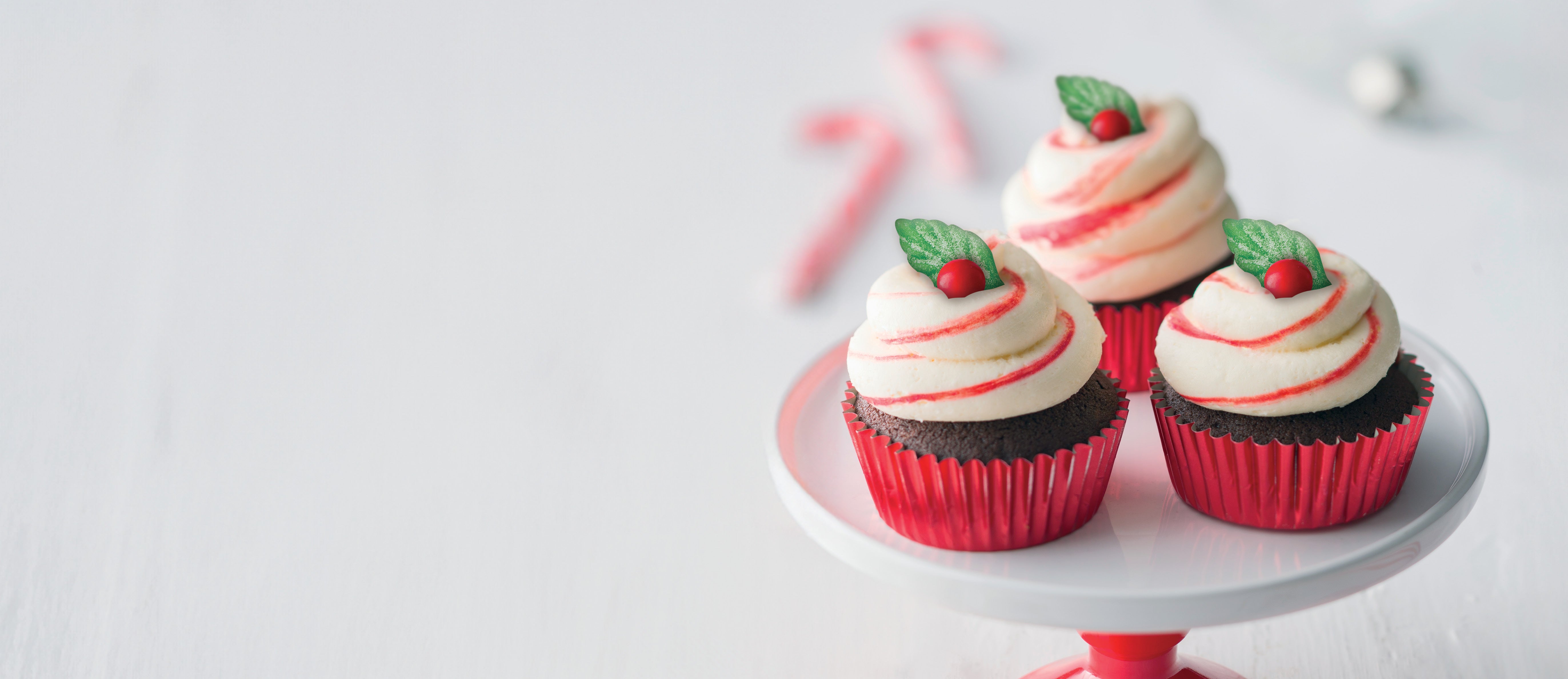 Candy Cane Swirl Cupcakes