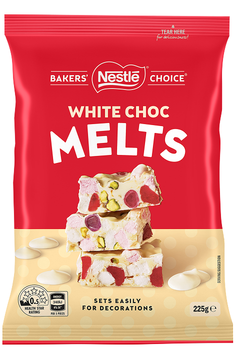 NESTLÉ BAKERS’ CHOICE White Choc Melts 225g