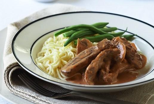 Beef Stroganoff and Pasta 