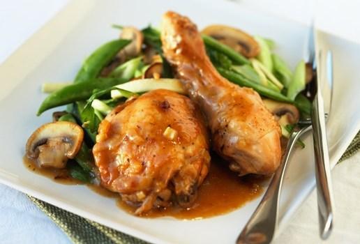 Chicken Chasseur with Crispy Stir Fried Vegetables