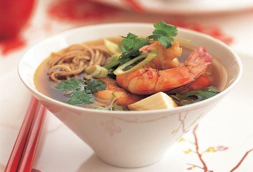 Soba Noodle Soup with Prawns and Tofu | Recipes.com.au