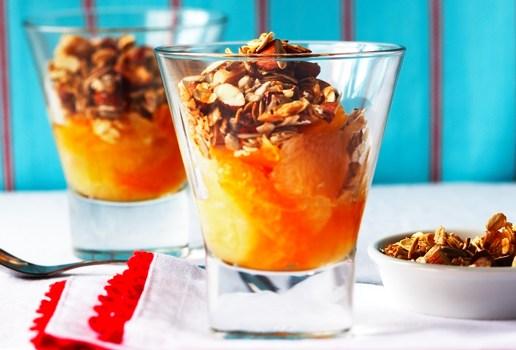 Warm Fruits with Oat and Macadamia Granola | Recipes.com.au